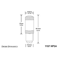 1157 LED Bulb HP24 Dual-Color LED Cool White Pair