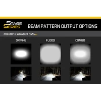 42 Inch LED Light Bar Single Row Straight Clear Combo Each Stage Series