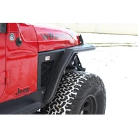 Jeep TJ Tube Fenders Rear 3 Inch Flare 97-06 Wrangler TJ Steel Black Textured Powdercoat