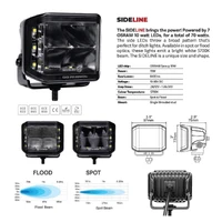 Xplor Blackout Series Cube LED Sideline Spot Light Kit (Surface Mount) 4x3 - Blk (Pair)