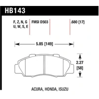97-01 Honda Prelude HP+ Street Front Brake Pads