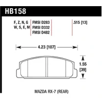 2003-2005 Mazda 6 HPS 5.0 Rear Brake Pads