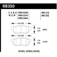 1990-1993 Acura Integra GS HPS 5.0 Rear Brake Pads