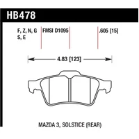 2007-2010 Chevrolet Cobalt SS (With Brembo Brakes) HPS 5.0 Rear Brake Pads