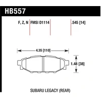 08 WRX Rear HP+ Street Brake Pads