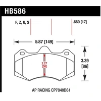AP Racing CP7040 Performance Ceramic Street Brake Pads