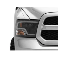 09-18 RAM 1500 LED Halo Projector Headlights- Black Housing (Clear Lens)