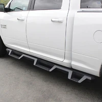 10-18 Dodge Ram Crew Cab 5ft & 6ft Bed HDX Drop Wheel-To-Wheel Nerf Step Bars - Text. Blk