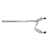 Takeda 3in. to 2.5in. 304 SS C/B Exhaust EVO - Black Tips (Lancer 08-15)