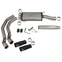 Rebel Exhausts Cat-Back SS V8 4.6// Black Tips (F-150 04-08)