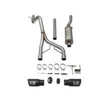 Rebel Series CB 2.5in Dual Center Exit SS Exhaust w/ Black Tips/3.8L V6 (Wrangler 07-15)