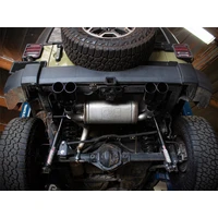 Rebel Series 2.5in 409 SS Axle-Back Exhaust System Black (Wrangler 07-18)