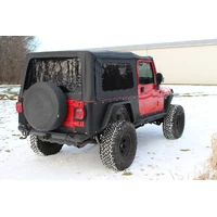 Jeep TJ Tube Fenders Rear 3 Inch Flare 97-06 Wrangler TJ Steel Black Textured Powdercoat