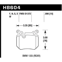 BMW 135i HP+ Street Rear Brake Pads