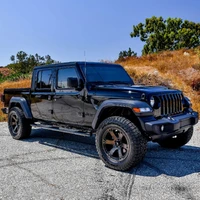 2020 Jeep Gladiator PRO TRAXX 5 WTW Oval Nerf Step Bars - Black