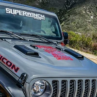 18-20 Jeep Wrangler JL 2dr LED Hood Scoops - Textured Black