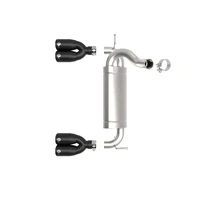 Rebel Series 2.5in 409 SS Axle-Back Exhaust System Black (Wrangler 07-18)