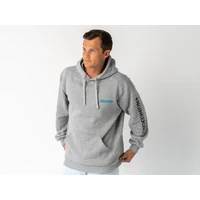 Superior Unisex Hoodie Grey Marle with Sleeve Logo (Each) 2XL