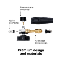 Snow Foam Cannon 1L with 1/4 Inch Quick Release Connector