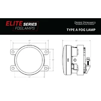 Elite Series Type A Fog Lamps, Yellow Pair