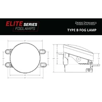 Elite Series Type B Fog Lamps, Yellow Pair