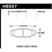 08 WRX Rear HP+ Street Brake Pads