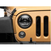 07-18 Jeep Wrangler JK Axial Series LED Headlights- Black Housing (Clear Lens)