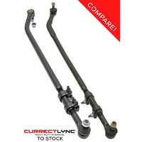 Currectlync Steering System 07-18 Wrangler JK w/Flipped Drag Link 1 1/2 Inch Diameter Tube Tie Rod/Forged Drag Link/Forged Tie Rod Ends Premium Jam