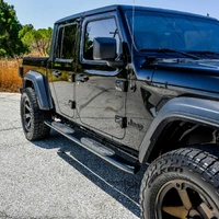 2020 Jeep Gladiator PRO TRAXX 5 WTW Oval Nerf Step Bars - Black