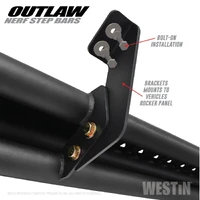 09-18 Dodge RAM 1500 Crew Cab Outlaw Nerf Step Bars