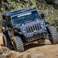 18-20 Jeep Wrangler JL 2dr LED Hood Scoops - Textured Black