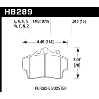 97-08 Porsche Boxster DTC-60 Compound Front Brake Pads
