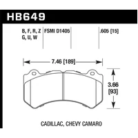 08-12 Cadillac CTS-V / 12 Jeep Grand Cherokee (WK2) SRT8 DTC-60 Front Race Brake Pads