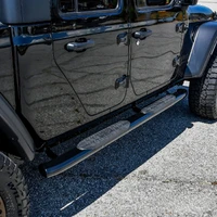 2020 Jeep Gladiator PRO TRAXX 5 WTW Oval Nerf Step Bars - Black