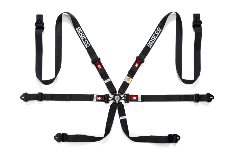 Sparco Racing Harnesses 04834HPDNR 6 POINT BELT BLACK
