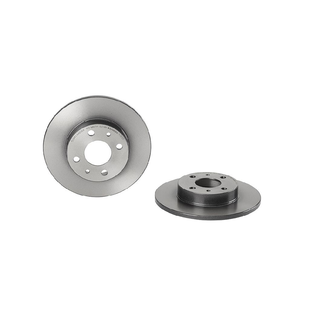 Brembo Premium UV Coated Brake Rotors 08.5085.11 Rotor, Brembo, Solid, Solid Surface, 9.45 in. Diameter, Iron, UV-Coated, Fiat, Each thumbnail 2