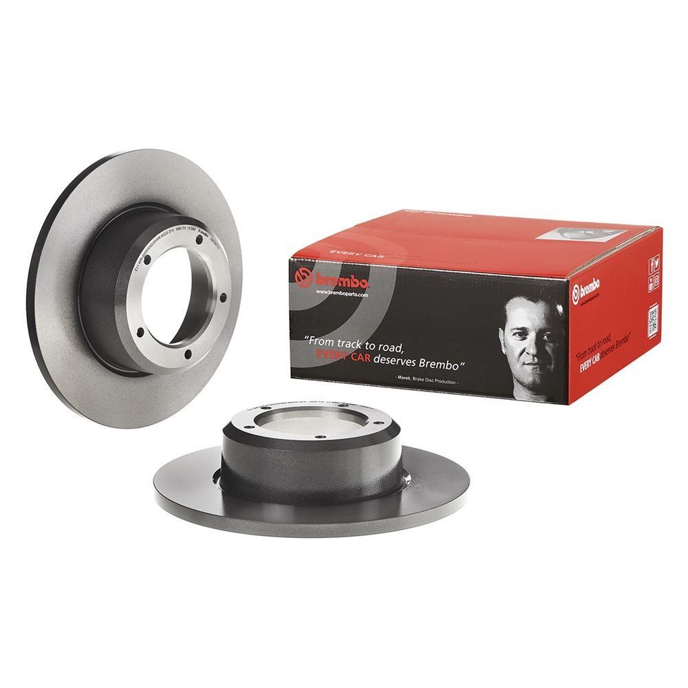 Brembo Premium UV Coated Brake Rotors 08.5347.11 Rotor, Brembo, Solid, Solid Surface, 11.73 in. Diameter, Iron, UV-Coated, Land Rover, Each thumbnail 2
