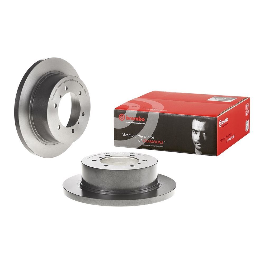 Brembo Premium UV Coated Brake Rotors 08.7106.11 Rotor, Brembo, Solid, Solid Surface, 12.4 in. Diameter, Iron, UV-Coated, Mitsubishi, Each thumbnail 2