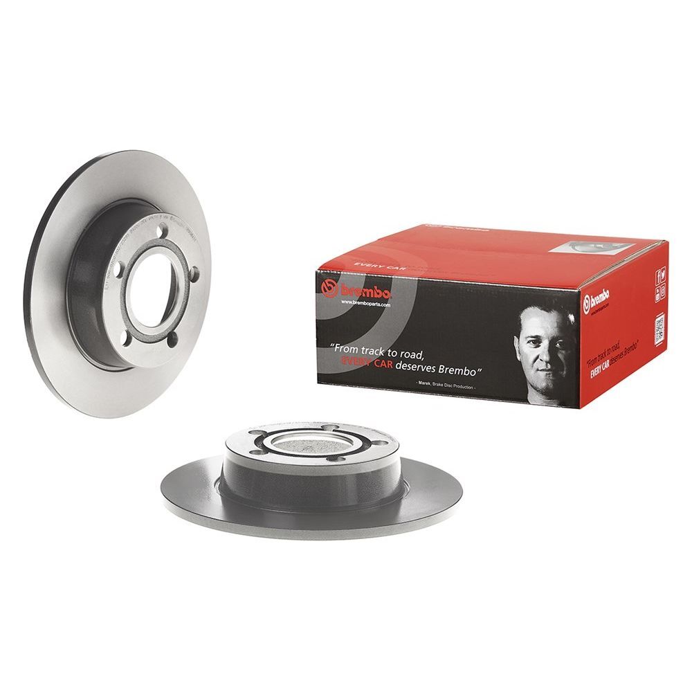Brembo Premium UV Coated Brake Rotors 08.9084.11 Rotor, Brembo, Solid, Solid Surface, 10.04 in. Diameter, Iron, UV-Coated, Audi, Each