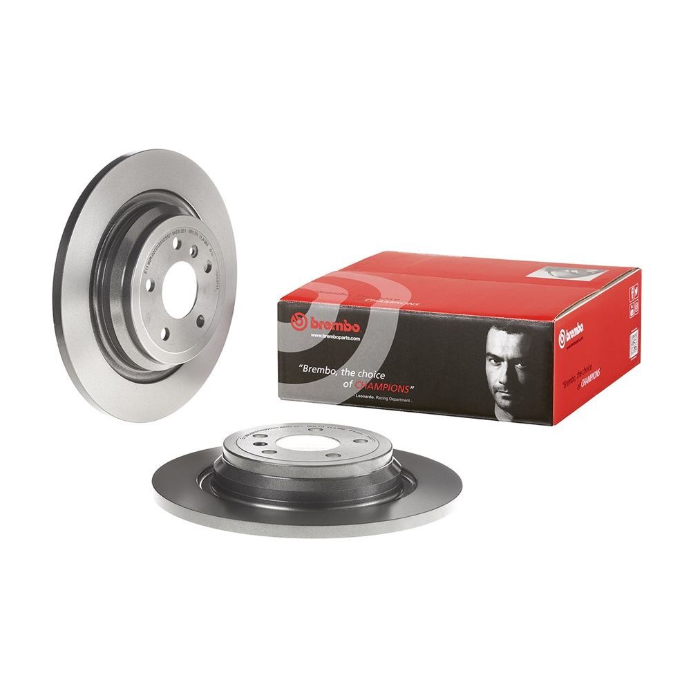 Brembo Premium UV Coated Brake Rotors 08.A957.11 Rotor, Brembo, Solid, Solid Surface, 12.8 in. Diameter, Iron, UV-Coated, Mercedes-Benz, Each
