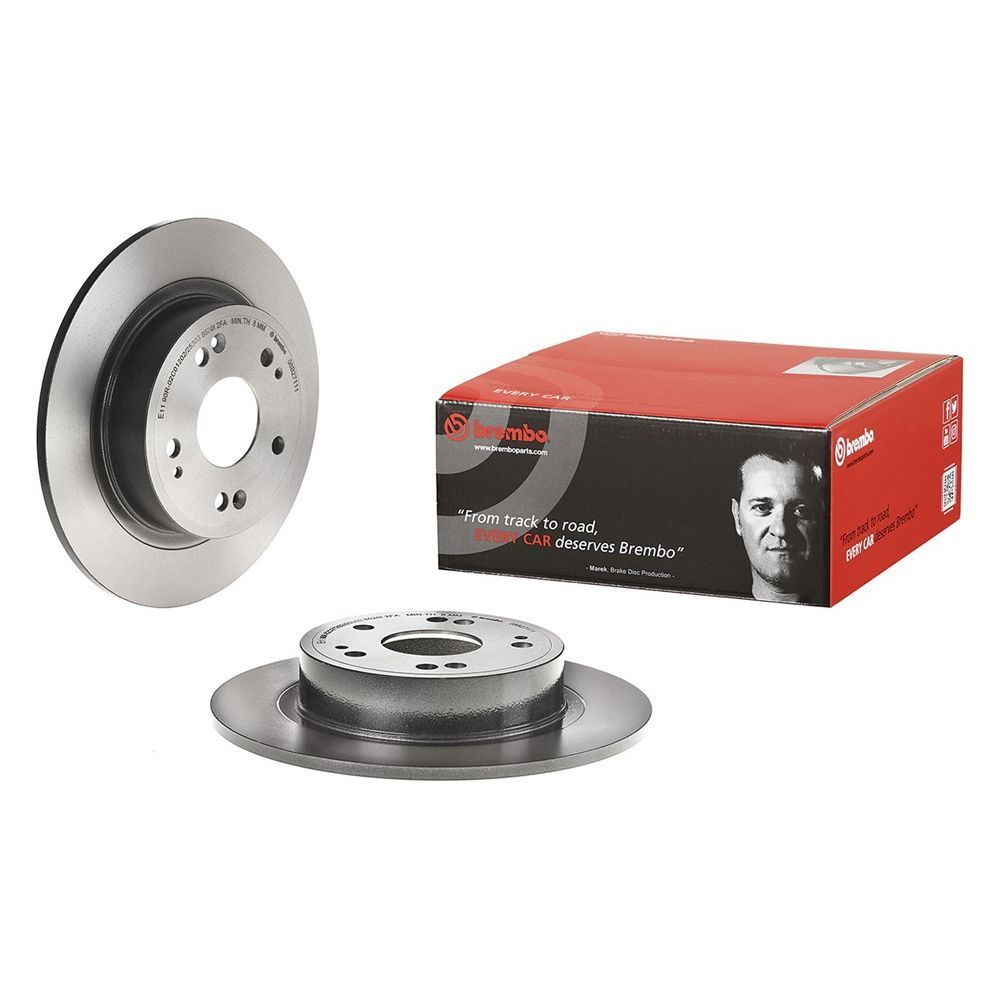 Brembo Premium UV Coated Brake Rotors 08.B271.11 Rotor, Brembo, Solid, Solid Surface, 11.1 in. Diameter, Iron, UV-Coated, For use on Acura®, Each thumbnail 8