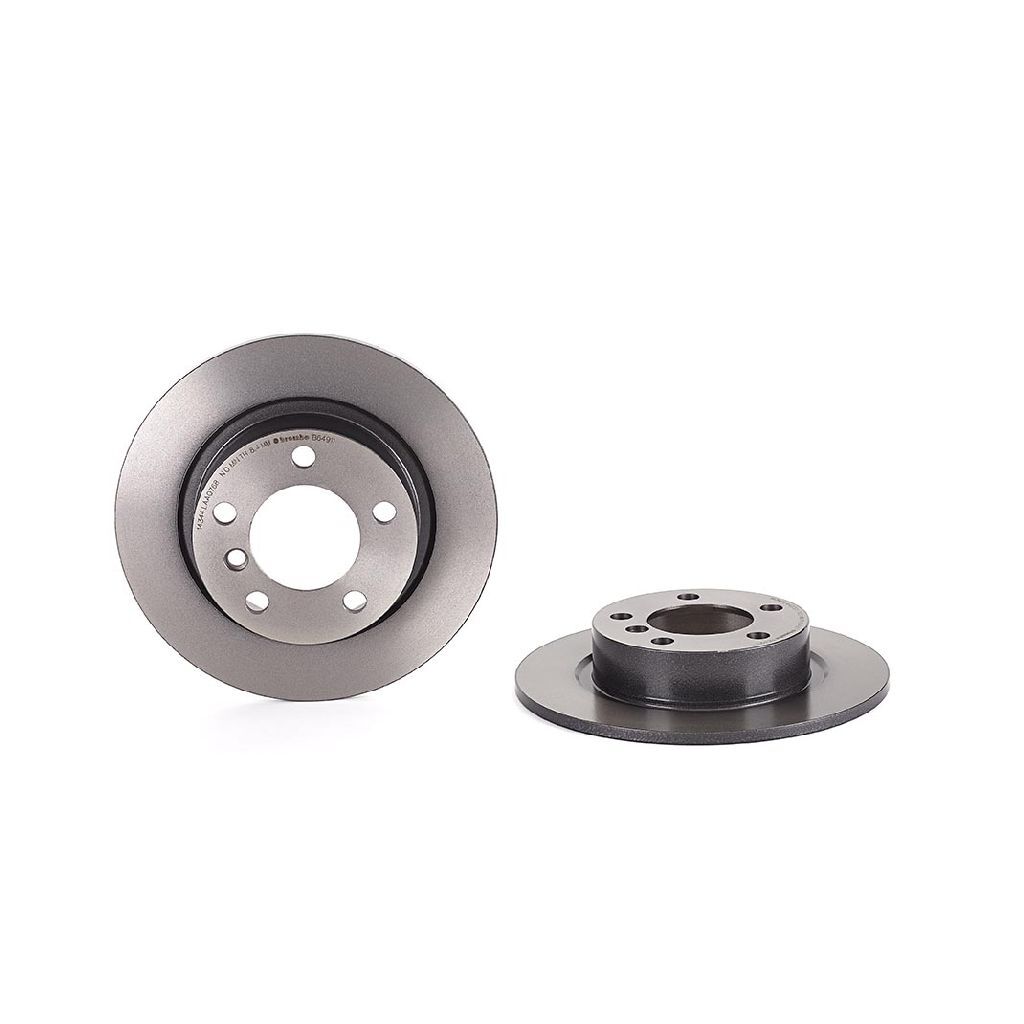 Brembo Premium UV Coated Brake Rotors 08.B649.11 Rotor, Brembo, Solid, Solid Surface, 11.02 in. Diameter, Iron, UV-Coated, Mini Cooper, Each