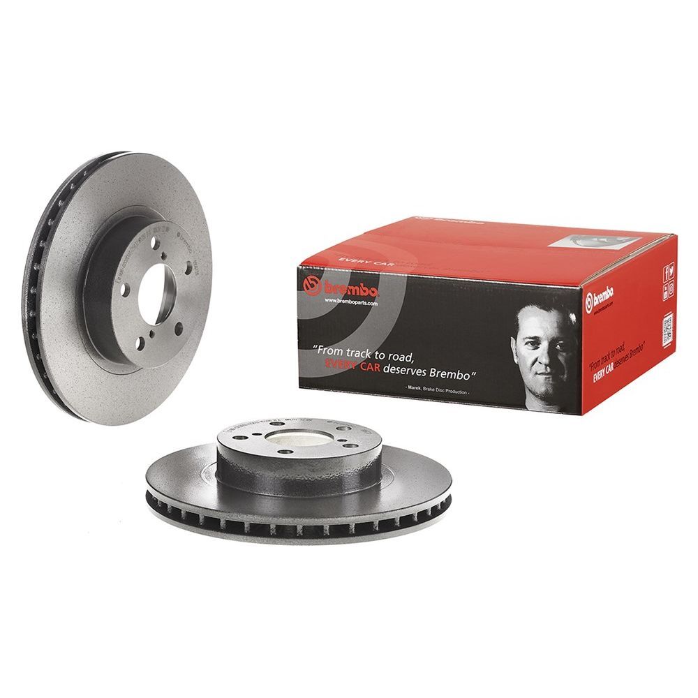 Brembo Premium UV Coated Brake Rotors 09.5673.11 Rotor, Brembo, Vented, Solid Surface, 10.24 in. Diameter, Iron, UV-Coated, Subaru, Each