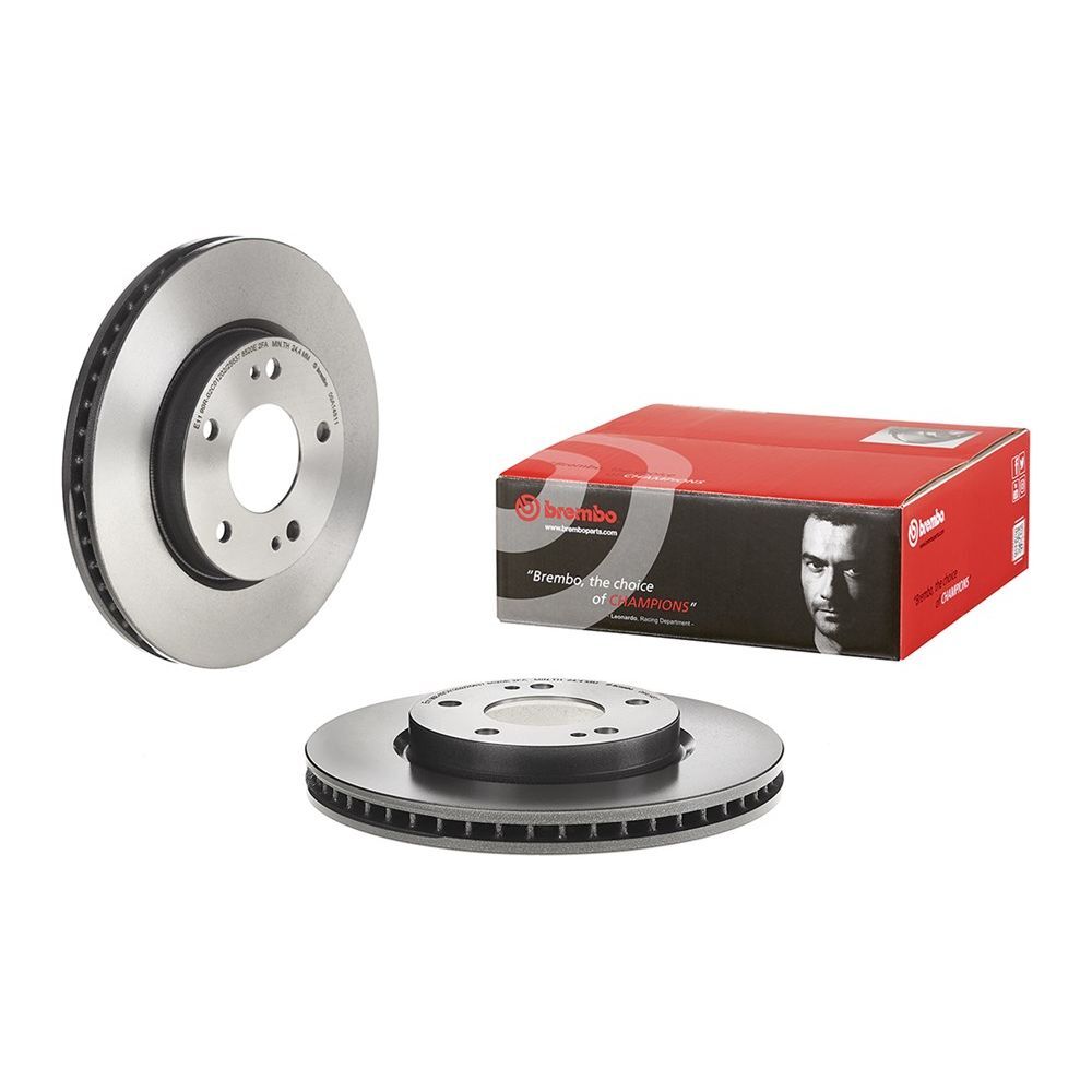 Brembo Premium UV Coated Brake Rotors 09.A148.11 Rotor, Brembo, Vented, Solid Surface, 10.87 in. Diameter, Iron, UV-Coated, Chrysler, Each