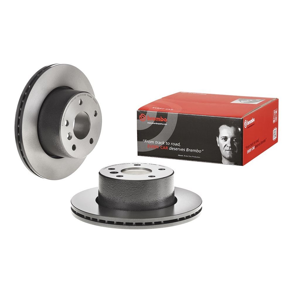 Brembo Premium UV Coated Brake Rotors 09.A229.11 Rotor, Brembo, Vented, Solid Surface, 11.69 in. Diameter, Iron, UV-Coated, Land Rover, Each