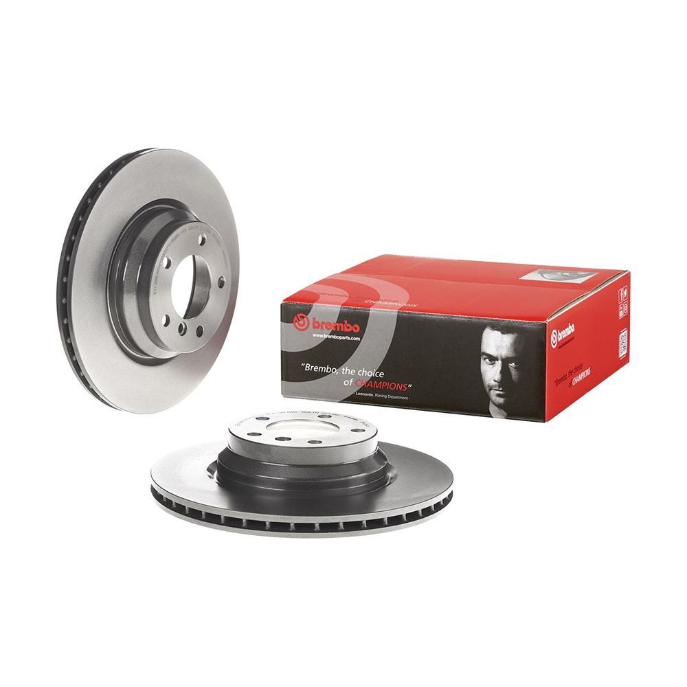 Brembo Premium UV Coated Brake Rotors 09.A259.11 Rotor, Brembo, Vented, Solid Surface, 12.99 in. Diameter, Iron, UV-Coated, BMW, Each