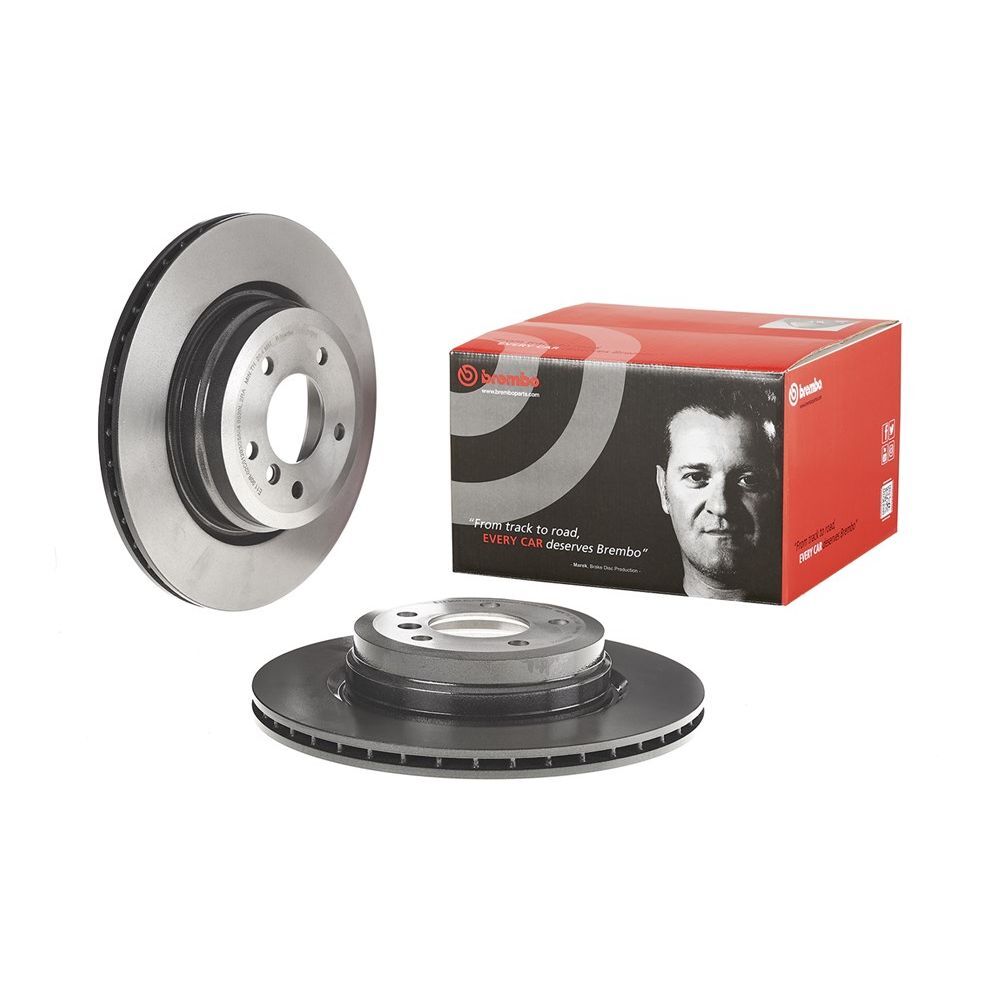 Brembo Premium UV Coated Brake Rotors 09.A270.11 Rotor, Brembo, Vented, Solid Surface, 13.23 in. Diameter, Iron, UV-Coated, BMW, Each