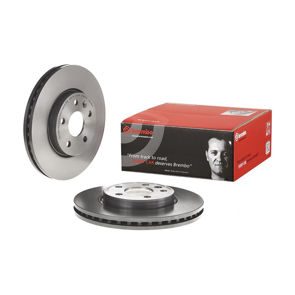 Brembo Premium UV Coated Brake Rotors 09.B355.11 Rotor, Brembo, Vented, Solid Surface, 10.87 in. Diameter, Iron, UV-Coated, Chevrolet, Each