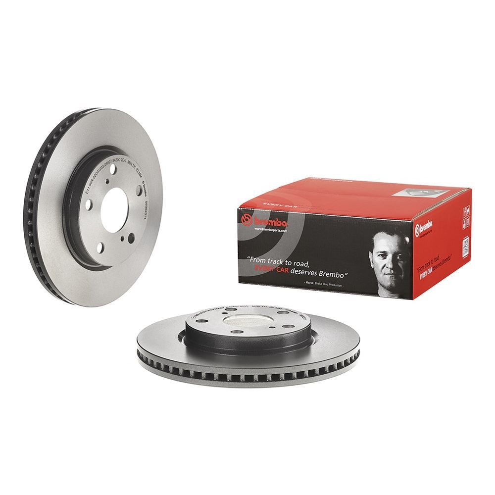 Brembo Premium UV Coated Brake Rotors 09.B520.11 Rotor, Brembo, Vented, Solid Surface, 10.83 in. Diameter, Iron, UV-Coated, Lexus, Each