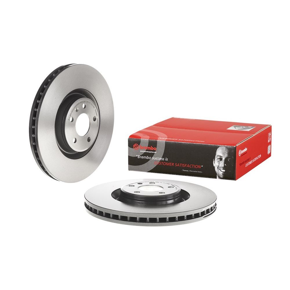 Brembo Premium UV Coated Brake Rotors 09.B971.11 Rotor, Brembo, Vented, Solid Surface, 14.02 in. Diameter, Iron, UV-Coated, Audi, Each